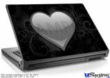 Laptop Skin (Large) - Glass Heart Grunge Gray
