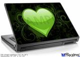 Laptop Skin (Large) - Glass Heart Grunge Green