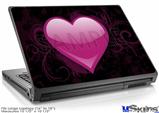 Laptop Skin (Large) - Glass Heart Grunge Hot Pink