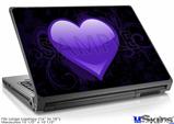 Laptop Skin (Large) - Glass Heart Grunge Purple