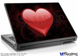 Laptop Skin (Large) - Glass Heart Grunge Red