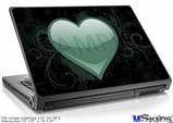 Laptop Skin (Large) - Glass Heart Grunge Seafoam Green