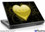 Laptop Skin (Large) - Glass Heart Grunge Yellow
