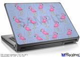 Laptop Skin (Large) - Flamingos on Blue