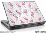 Laptop Skin (Large) - Flamingos on White