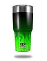 Skin Decal Wrap for K2 Element Tumbler 30oz - Fire Flames Green (TUMBLER NOT INCLUDED) by WraptorSkinz
