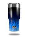 Skin Decal Wrap for K2 Element Tumbler 30oz - Fire Flames Blue (TUMBLER NOT INCLUDED) by WraptorSkinz