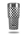 Skin Decal Wrap for K2 Element Tumbler 30oz - Checkered Canvas Black and White (TUMBLER NOT INCLUDED) by WraptorSkinz
