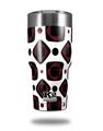 Skin Decal Wrap for K2 Element Tumbler 30oz - Red And Black Squared (TUMBLER NOT INCLUDED) by WraptorSkinz