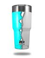 Skin Decal Wrap for K2 Element Tumbler 30oz - Ripped Colors Neon Teal Gray (TUMBLER NOT INCLUDED) by WraptorSkinz