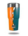 Skin Decal Wrap for K2 Element Tumbler 30oz - Ripped Colors Orange Seafoam Green (TUMBLER NOT INCLUDED) by WraptorSkinz