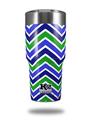 Skin Decal Wrap for K2 Element Tumbler 30oz - Zig Zag Blue Green (TUMBLER NOT INCLUDED) by WraptorSkinz