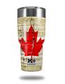 Skin Decal Wrap for K2 Element Tumbler 30oz - Painted Faded and Cracked Canadian Canada Flag (TUMBLER NOT INCLUDED) by WraptorSkinz