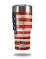 Skin Decal Wrap for K2 Element Tumbler 30oz - Painted Faded and Cracked USA American Flag (TUMBLER NOT INCLUDED) by WraptorSkinz