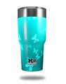 Skin Decal Wrap for K2 Element Tumbler 30oz - Bokeh Butterflies Neon Teal (TUMBLER NOT INCLUDED) by WraptorSkinz