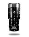 Skin Decal Wrap for K2 Element Tumbler 30oz - Nautical Anchors Away 02 Black (TUMBLER NOT INCLUDED) by WraptorSkinz