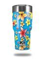 Skin Decal Wrap for K2 Element Tumbler 30oz - Beach Flowers Blue Medium (TUMBLER NOT INCLUDED) by WraptorSkinz
