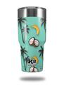 Skin Decal Wrap for K2 Element Tumbler 30oz - Coconuts Palm Trees and Bananas Seafoam Green (TUMBLER NOT INCLUDED) by WraptorSkinz