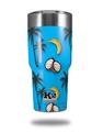 Skin Decal Wrap for K2 Element Tumbler 30oz - Coconuts Palm Trees and Bananas Blue Medium (TUMBLER NOT INCLUDED) by WraptorSkinz