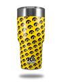 Skin Decal Wrap for K2 Element Tumbler 30oz - Iowa Hawkeyes Tigerhawk Tiled 06 Black on Gold (TUMBLER NOT INCLUDED)