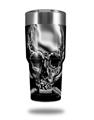 Skin Decal Wrap for K2 Element Tumbler 30oz - Chrome Skull on Black (TUMBLER NOT INCLUDED) by WraptorSkinz