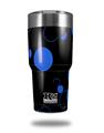 Skin Decal Wrap for K2 Element Tumbler 30oz - Lots of Dots Blue on Black (TUMBLER NOT INCLUDED) by WraptorSkinz