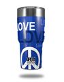 Skin Decal Wrap for K2 Element Tumbler 30oz - Love and Peace Blue (TUMBLER NOT INCLUDED) by WraptorSkinz