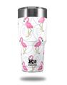 Skin Decal Wrap for K2 Element Tumbler 30oz - Flamingos on White (TUMBLER NOT INCLUDED) by WraptorSkinz
