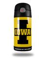 Skin Decal Wrap for Thermos Funtainer 12oz Bottle Iowa Hawkeyes 04 Black on Gold (BOTTLE NOT INCLUDED)