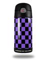 Skin Decal Wrap for Thermos Funtainer 12oz Bottle Checkers Purple (BOTTLE NOT INCLUDED) by WraptorSkinz