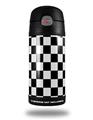 Skin Decal Wrap for Thermos Funtainer 12oz Bottle Checkers White (BOTTLE NOT INCLUDED) by WraptorSkinz