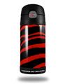 Skin Decal Wrap for Thermos Funtainer 12oz Bottle Zebra Red (BOTTLE NOT INCLUDED) by WraptorSkinz