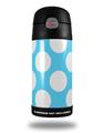 Skin Decal Wrap for Thermos Funtainer 12oz Bottle Kearas Polka Dots White And Blue (BOTTLE NOT INCLUDED) by WraptorSkinz