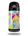 Skin Decal Wrap for Thermos Funtainer 12oz Bottle Brushed Geometric (BOTTLE NOT INCLUDED) by WraptorSkinz