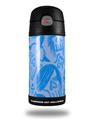 Skin Decal Wrap for Thermos Funtainer 12oz Bottle Skull Sketches Blue (BOTTLE NOT INCLUDED) by WraptorSkinz