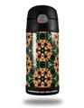 Skin Decal Wrap for Thermos Funtainer 12oz Bottle Floral Pattern Orange (BOTTLE NOT INCLUDED) by WraptorSkinz