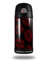 Skin Decal Wrap for Thermos Funtainer 12oz Bottle Red And Black Lips (BOTTLE NOT INCLUDED) by WraptorSkinz