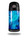 Skin Decal Wrap for Thermos Funtainer 12oz Bottle Cubic Shards Blue (BOTTLE NOT INCLUDED)