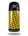Skin Decal Wrap for Thermos Funtainer 12oz Bottle Iowa Hawkeyes Tigerhawk Tiled 06 Black on Gold (BOTTLE NOT INCLUDED)
