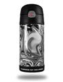 Skin Decal Wrap compatible with Thermos Funtainer 12oz Bottle Liquid Metal Chrome (BOTTLE NOT INCLUDED)