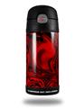 Skin Decal Wrap compatible with Thermos Funtainer 12oz Bottle Liquid Metal Chrome Red (BOTTLE NOT INCLUDED)