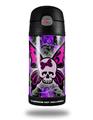 Skin Decal Wrap for Thermos Funtainer 12oz Bottle Butterfly Skull (BOTTLE NOT INCLUDED) by WraptorSkinz