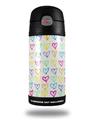 Skin Decal Wrap for Thermos Funtainer 12oz Bottle Kearas Hearts White (BOTTLE NOT INCLUDED) by WraptorSkinz