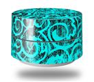 Skin Decal Wrap for Google WiFi Original Folder Doodles Neon Teal (GOOGLE WIFI NOT INCLUDED)