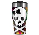 WraptorSkinz Skin Wrap compatible with 2017 and newer RTIC Tumblers 30oz Rainbow Plaid Skull (TUMBLER NOT INCLUDED)