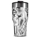 WraptorSkinz Skin Wrap compatible with 2017 and newer RTIC Tumblers 30oz Robot Love (TUMBLER NOT INCLUDED)