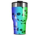 WraptorSkinz Skin Wrap compatible with 2017 and newer RTIC Tumblers 30oz Rainbow Skull Collection (TUMBLER NOT INCLUDED)