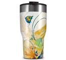 WraptorSkinz Skin Wrap compatible with 2017 and newer RTIC Tumblers 30oz Water Butterflies (TUMBLER NOT INCLUDED)