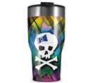 WraptorSkinz Skin Wrap compatible with 2017 and newer RTIC Tumblers 30oz Rainbow Plaid Skull (TUMBLER NOT INCLUDED)