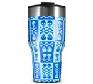 WraptorSkinz Skin Wrap compatible with 2017 and newer RTIC Tumblers 30oz Skull And Crossbones Pattern Blue (TUMBLER NOT INCLUDED)